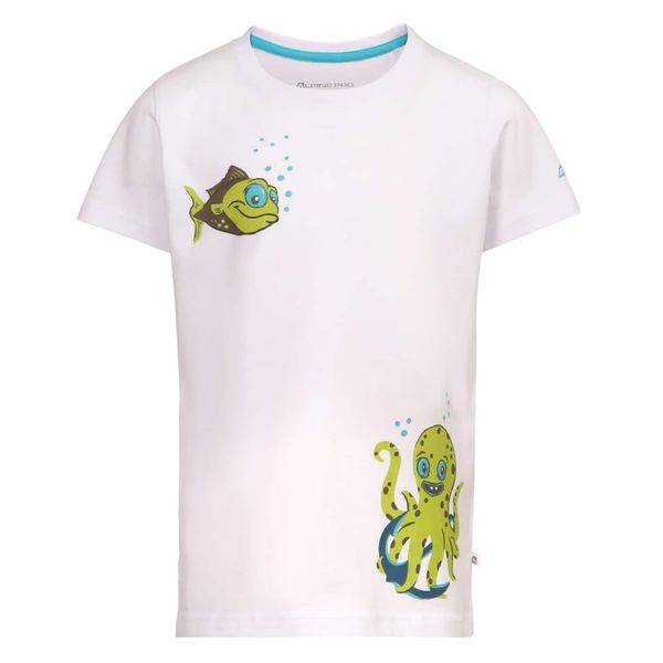 ALPINE PRO Dětské bavlněné tričko ALPINE PRO MAARO white varianta pc