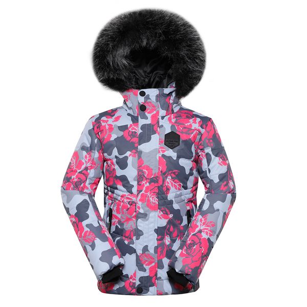 ALPINE PRO Kids jacket with membrane PTX ALPINE PRO MOLIDO pink glo variant PA