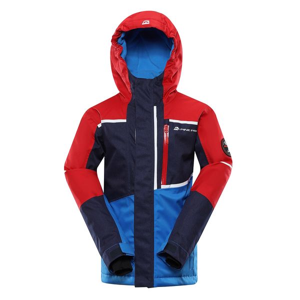 ALPINE PRO Kids ski jacket with membrane ALPINE PRO MELEFO dk.red