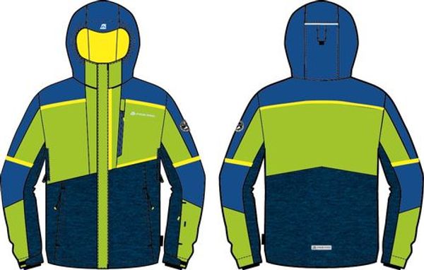 ALPINE PRO Kids ski jacket with membrane ALPINE PRO MELEFO lime green
