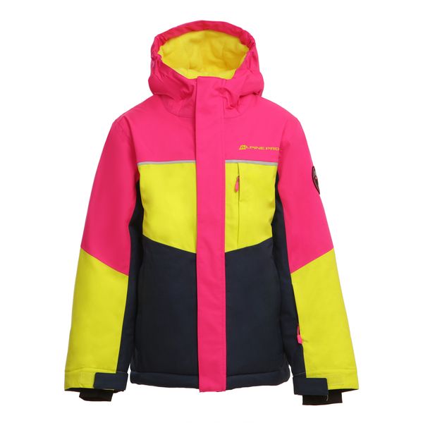 ALPINE PRO Kids ski jacket with membrane PTX ALPINE PRO SARDARO 4 pink glo