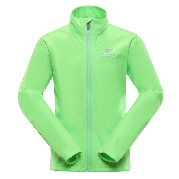 ALPINE PRO Kids softshell jacket with membrane ALPINE PRO MULTO neon green gecko