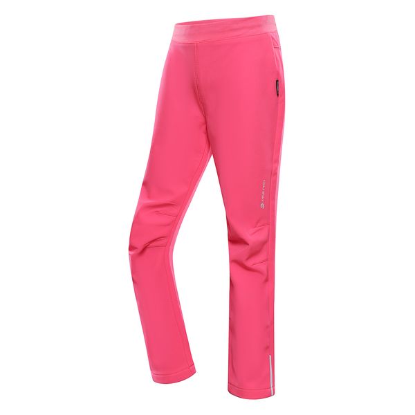 ALPINE PRO Kids softshell pants ALPINE PRO SMOOTO neon knockout pink