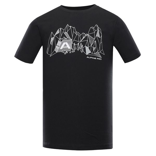 ALPINE PRO Men's cotton T-shirt ALPINE PRO LEFER black variant pa