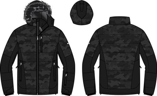 ALPINE PRO Men's ski jacket with membrane PTX ALPINE PRO KOR black