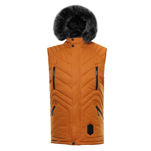 ALPINE PRO Men's winter vest with membrane ALPINE PRO JARVIS 3 golden oak