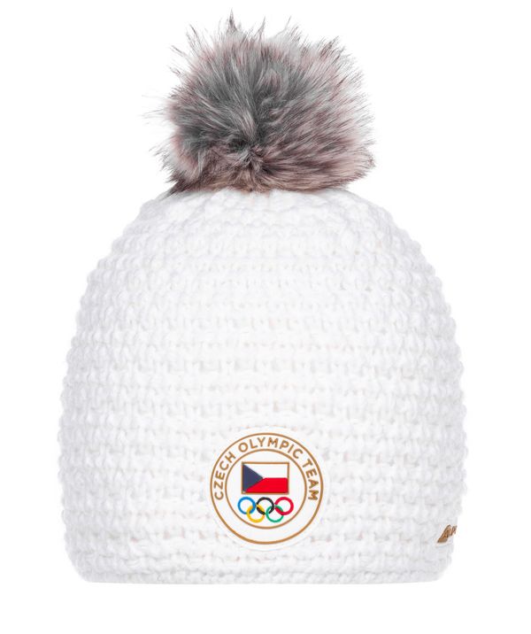ALPINE PRO Winter beanie from the Olympic collection ALPINE PRO CHIBI white variant m