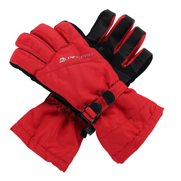 ALPINE PRO Women's gloves with membrane ALPINE PRO RENA dk.red
