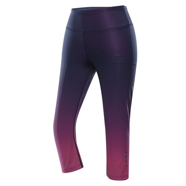 ALPINE PRO Women's quick-drying capri leggings ALPINE PRO NORVA neon knockout pink variant pa