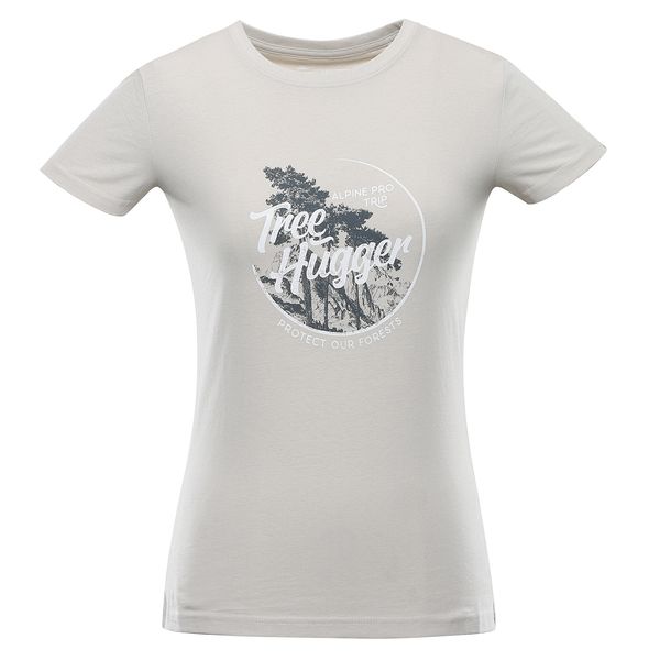 ALPINE PRO Women's T-shirt made of organic cotton ALPINE PRO WORLDA moonbeam variant pb