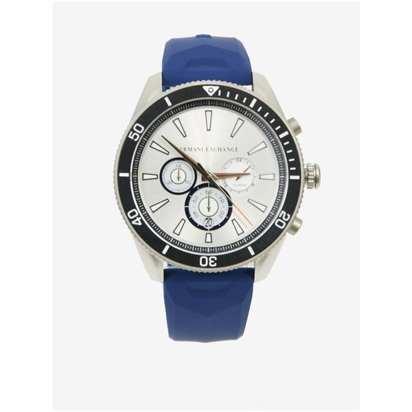 Armani Men's Watch with Armani Exchange Blue Strap - Men's