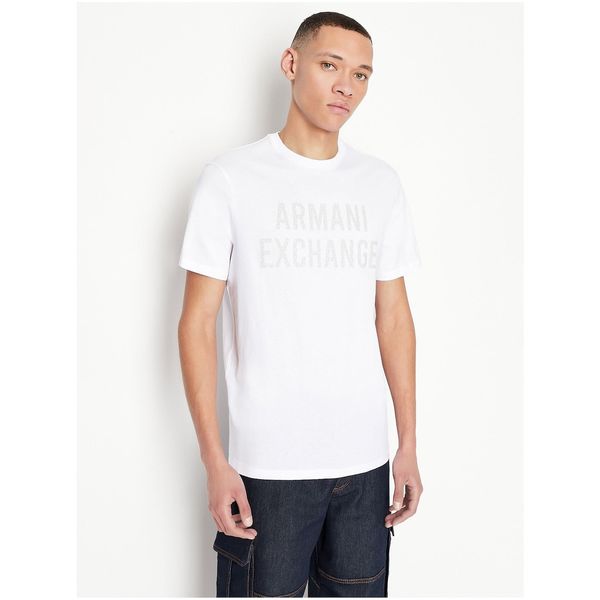 Armani White Men's T-Shirt Armani Exchange - Men's