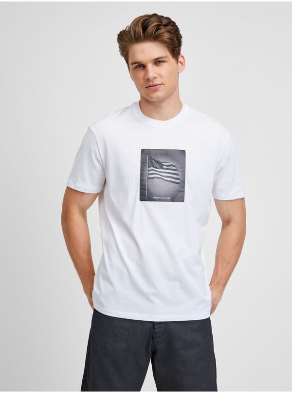 Armani White Men's T-Shirt Armani Exchange - Men's