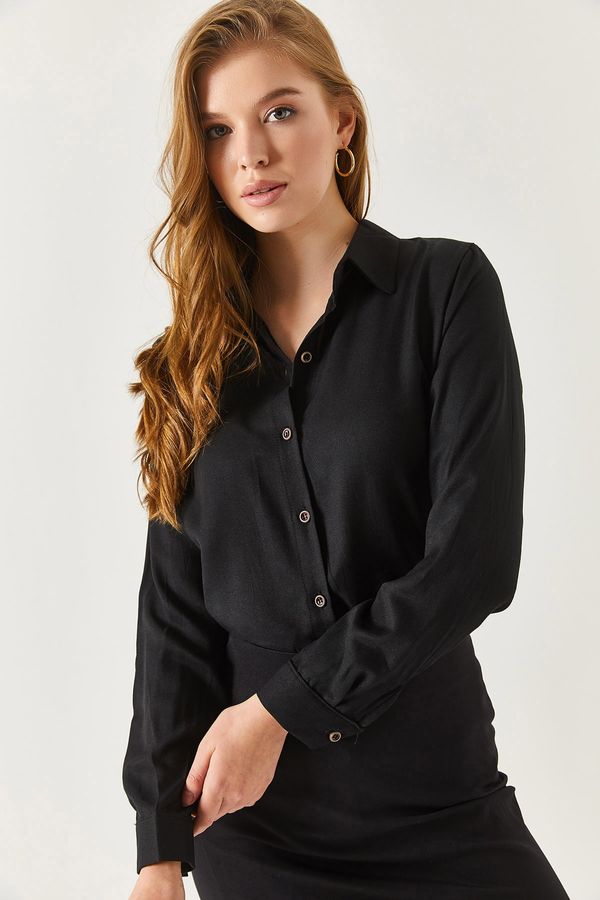 armonika armonika Plus Size Shirt - Black - Regular fit