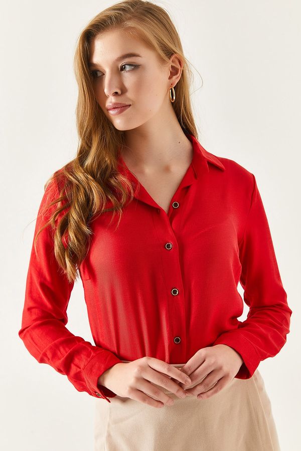 armonika armonika Shirt - Red - Regular fit