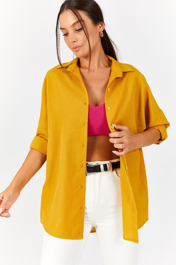 armonika armonika Shirt - Yellow - Oversize