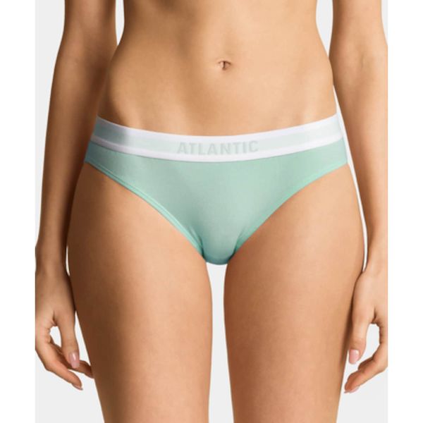 Atlantic 3-PACK Dámské kalhotky ATLANTIC Bikini - fialové/zelené/černé