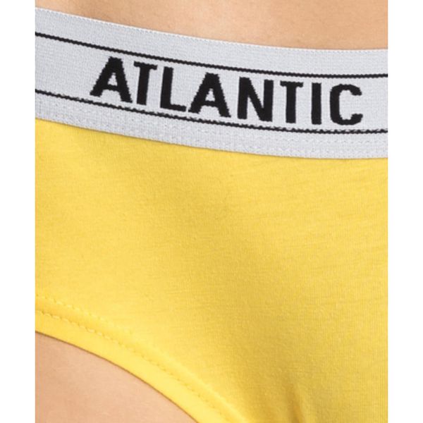 Atlantic 3-PACK Dámské kalhotky ATLANTIC Hipster - korálové/žluté/modré