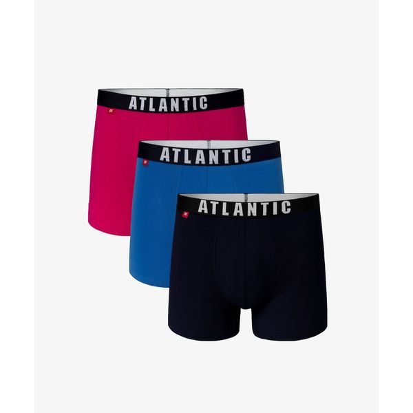 Atlantic 3-PACK Men's boxers ATLANTIC pink/blue/navy