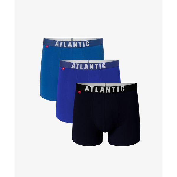 Atlantic 3-PACK Men's boxers ATLANTIC turquoise/blue/navy