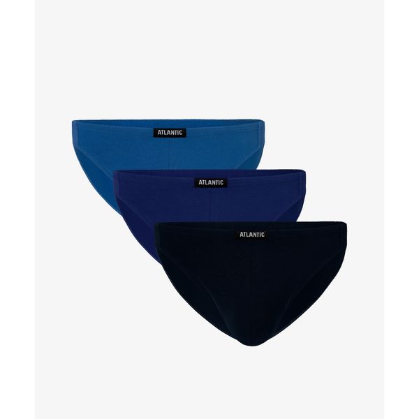 Atlantic 3-PACK Men's briefs ATLANTIC Mini turquoise/blue/graphite