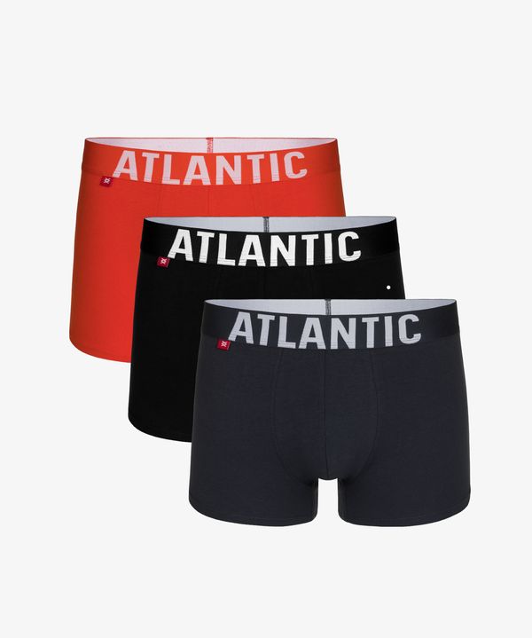 Atlantic 3-PACK Men's Sport Boxers ATLANTIC - orange, black, graphite