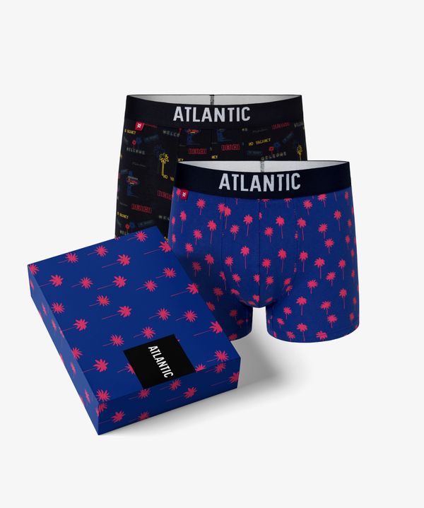 Atlantic Men's tight boxers ATLANTIC - dark blue, blue