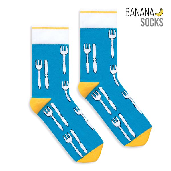 Banana Socks Banana Skarpety Unisex's Skarpety Klasyczny nóż i widelec