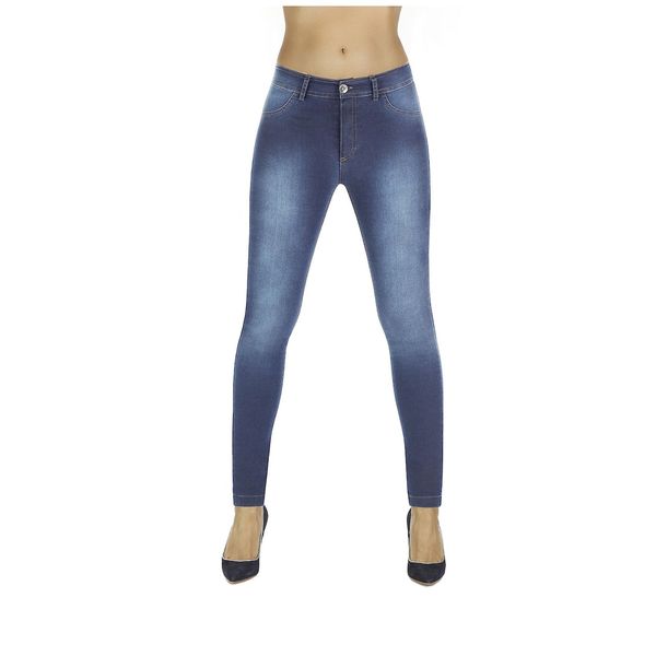 Bas Bleu Bas Bleu Spodnie damskie TIMEA jeansowe modelujące pośladki cieniowane