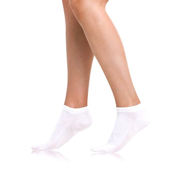 Bellinda Bellinda BAMBOO AIR LADIES IN-SHOE SOCKS - Short women's bamboo socks - white