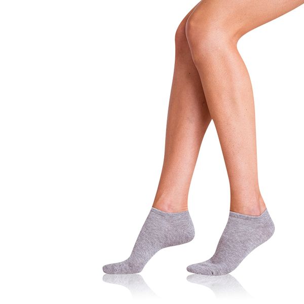 Bellinda Bellinda COTTON IN-SHOE SOCKS 2x - Women's short socks 2 pairs - gray