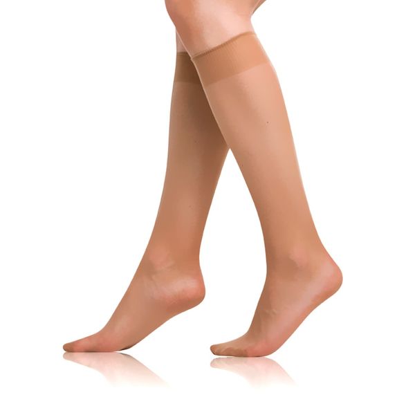 Bellinda Bellinda DIE PASST KNEE-HIGHS 20 DEN - Women's tights matte stockings - almond