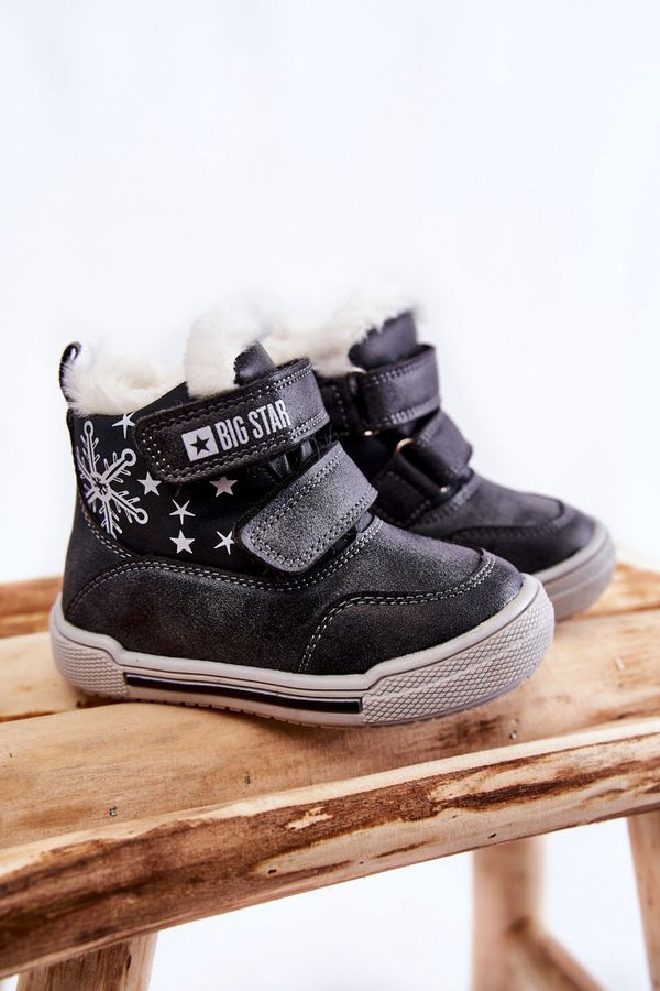 BIG STAR SHOES Children's insulated Velcro boots Big Star KK374191 Black