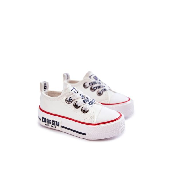 BIG STAR SHOES Children's Leather Sneakers BIG STAR KK374040 White