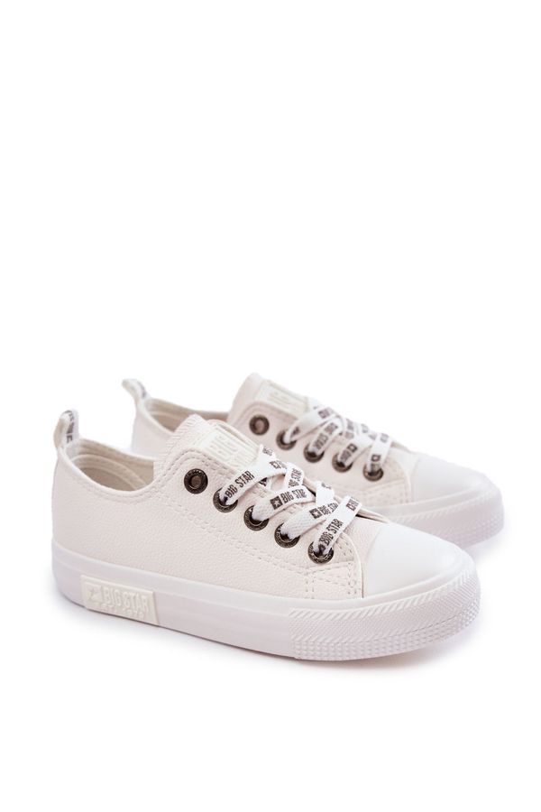 BIG STAR SHOES Kids Leather Sneakers BIG STAR KK374056 White