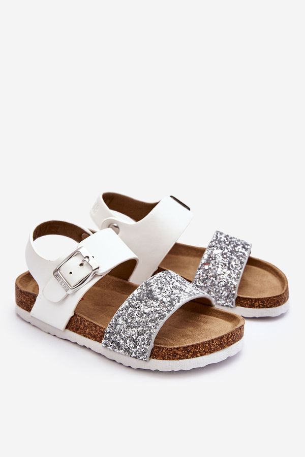 BIG STAR SHOES Leather Kids Sandals Big Star LL374133 White
