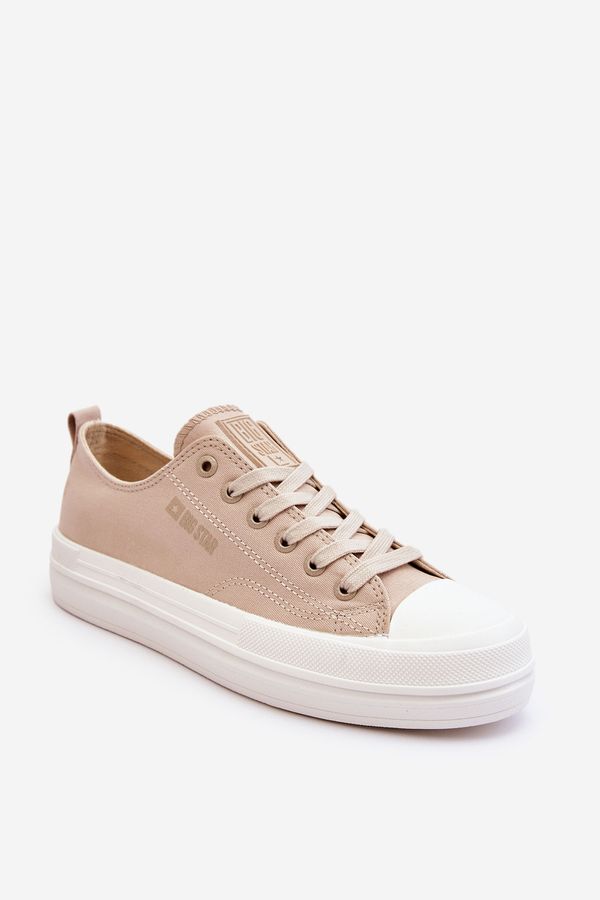 BIG STAR SHOES Low Laced Sneakers Big Star LL274969 Beige