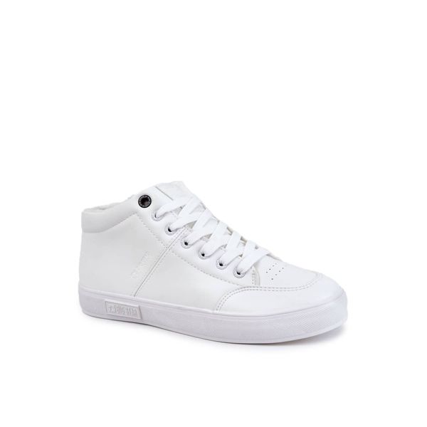BIG STAR SHOES Men's Classic Leather Sneakers Big Star KK174347 White