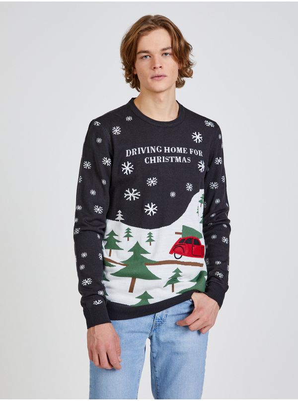 Blend Dark Blue Christmas Sweater Blend - Men