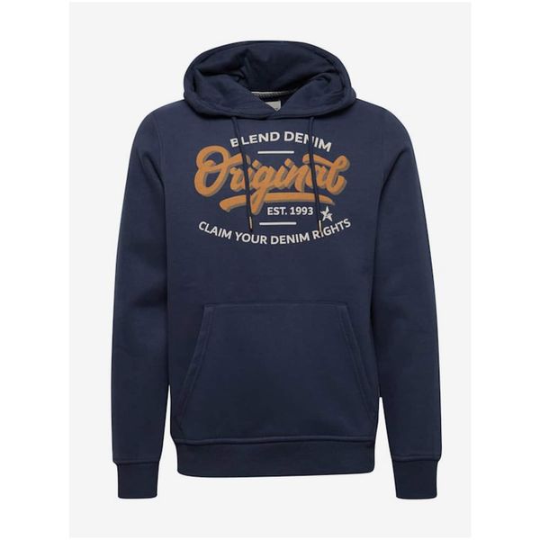 Blend Dark Blue Sweatshirt Blend Hoodie - Men