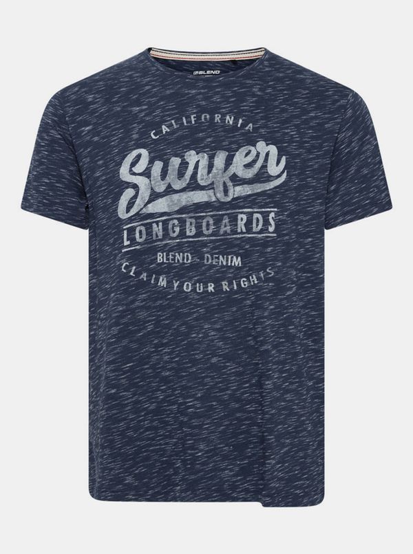 Blend Dark Blue T-Shirt with Blend Print - Men