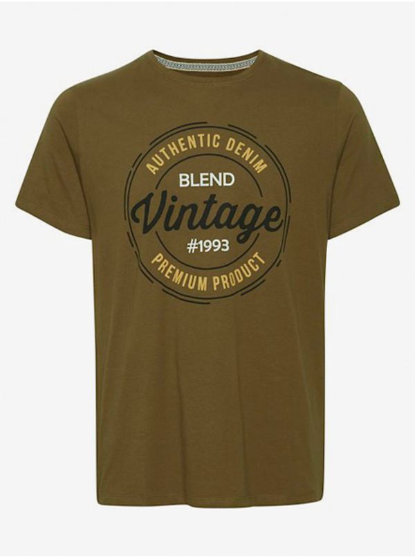 Blend Khaki Short Sleeve T-Shirt Blend - Men