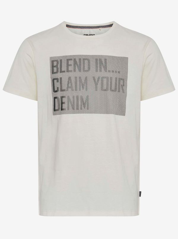 Blend White T-shirt with Blend print - Men