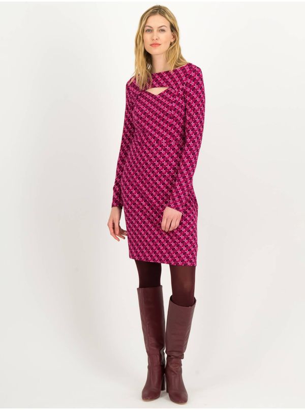 Blutsgeschwister Dark pink Ladies Patterned Dress with Neckline Blutsgeschwister Petite Ra - Women