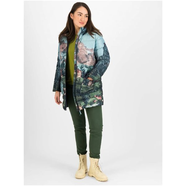 Blutsgeschwister Green-Blue Women's Quilting Jacket Blutsgeschwister Mountain Cloud - Women