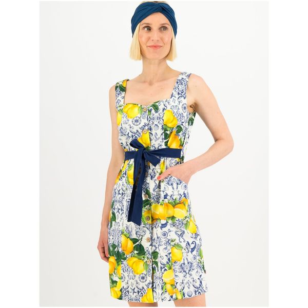 Blutsgeschwister Yellow-white patterned dress Blutsgeschwister - Women