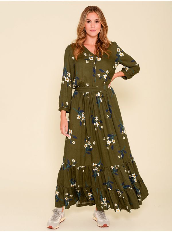 Brakeburn Green Floral Maxi-Dresses Brakeburn - Women