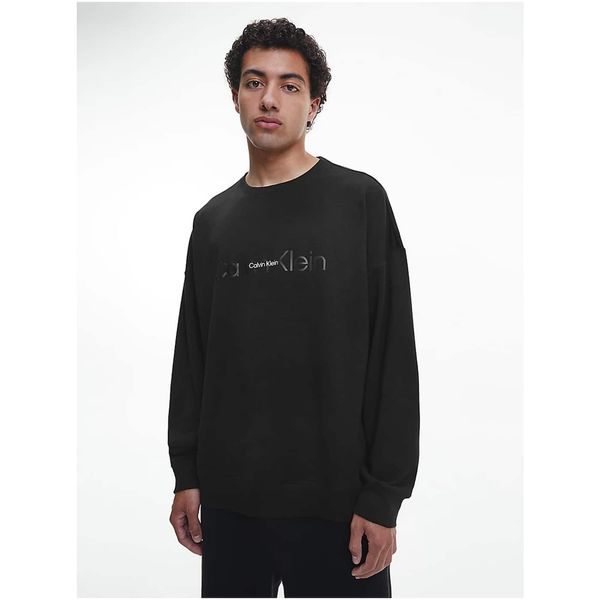 Calvin Klein Black Men's Oversize Sweatshirt Calvin Klein - Men