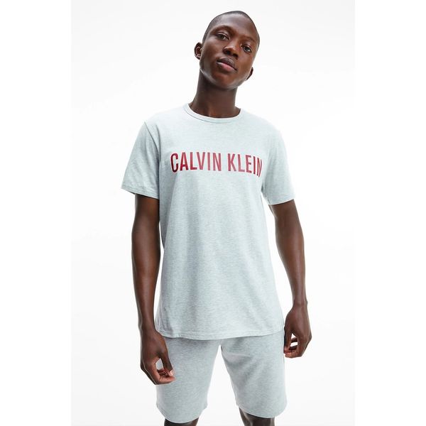 Calvin Klein Calvin Klein Grey Men's T-Shirt S/S Crew Neck - Men's