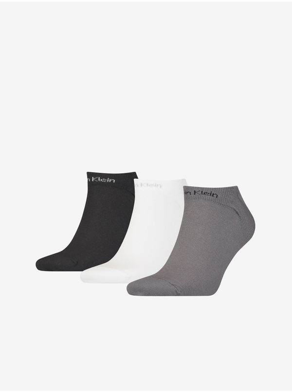 Calvin Klein Calvin Klein Set of three pairs of men's socks in black, white and gray Calvin - Men
